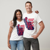 basketball statue liberte usa amerique drapeau des tシャツ (ユニセックス)
