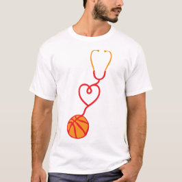 basketball stethoscope coeur love stetoscope 1 tシャツ