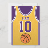 Basketball Team 10 Birthday Invitation 招待状 (裏面)