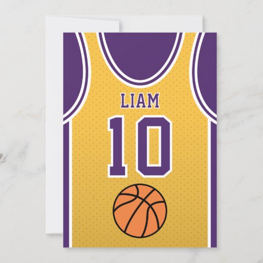 Basketball Team 10 Birthday Invitation 招待状 (裏面)