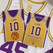 Basketball Team 10 Birthday Invitation 招待状