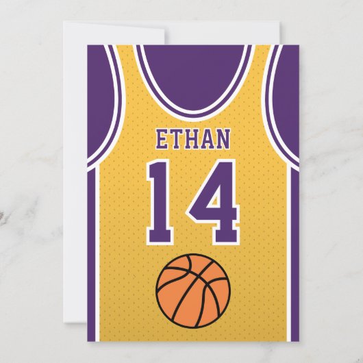 Basketball Team Birthday Invitation 招待状 (裏面)