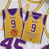 Basketball Team Birthday Invitation 招待状