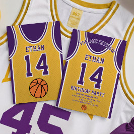 Basketball Team Birthday Invitation 招待状