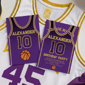 Basketball Team Birthday Invitation 招待状