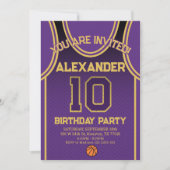 Basketball Team Birthday Invitation 招待状 (正面)