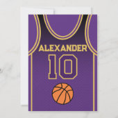 Basketball Team Birthday Invitation 招待状 (裏面)