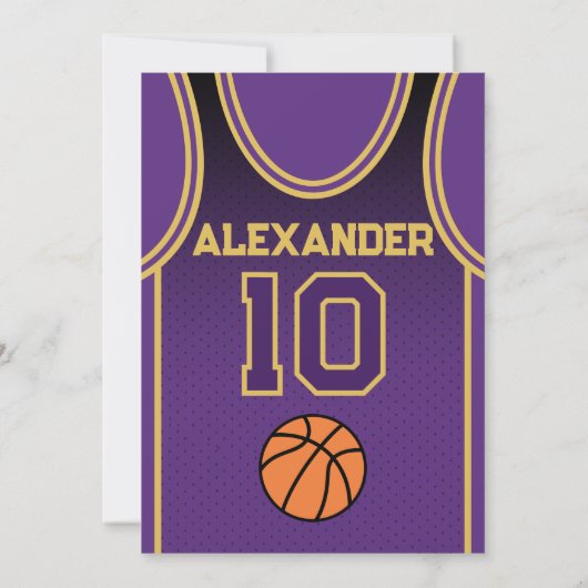 Basketball Team Birthday Invitation 招待状 (裏面)