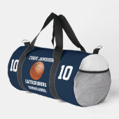Basketball Team Coach Player Navy Blue Personalize ダッフルバッグ (右コーナー)