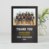 Basketball Team Coach Thank You Photo  サンキューカード (スタンド正面)