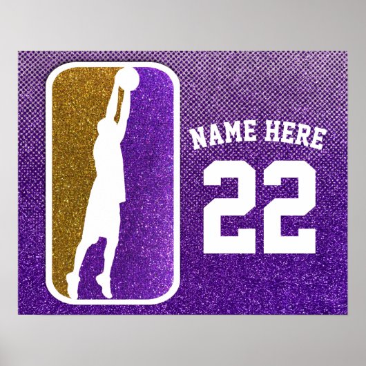 Basketball Team Glitter Sports College High School ポスター (正面)