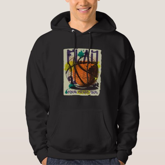 Basketball Team Player Team Sport Basket Ball Spor パーカ (正面)
