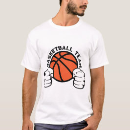 basketball team poing ferme frappe logo ballon tシャツ