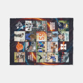 Basketball Team Senior Night Custom Photo Fire フリースブランケット (正面(横))