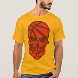 basketball tete de mort logo sport skull 1205 tシャツ