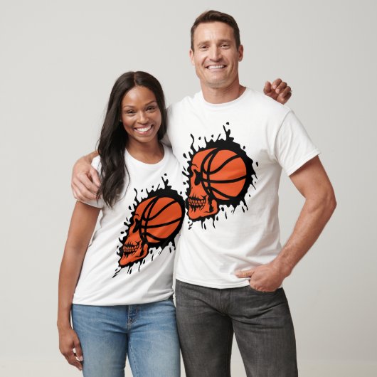 basketball tete de mort profil ballon tシャツ (ユニセックス)