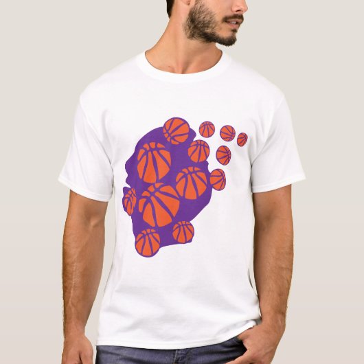 basketball tete head figure visage 1 tシャツ (正面)