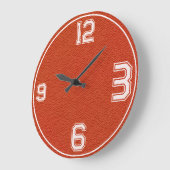 Basketball Textured Sports Clock ラージ壁時計 (傾斜)