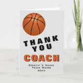Basketball Thank you Coach Card サンキューカード (正面)