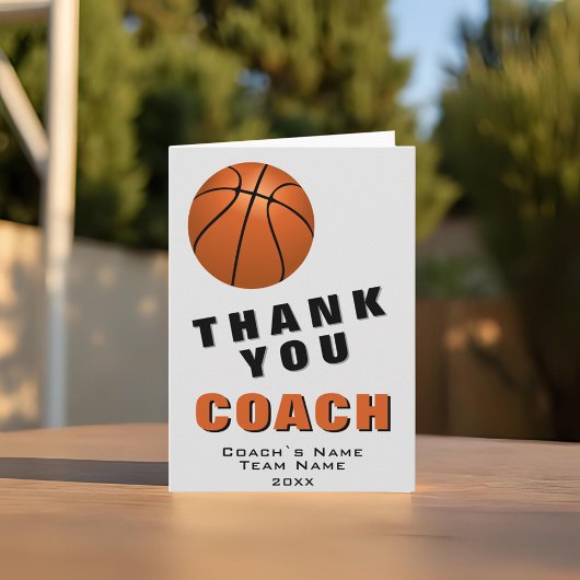 Basketball Thank you Coach Card サンキューカード