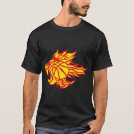 basketball tigre flamme logo feu animal 3027 tシャツ