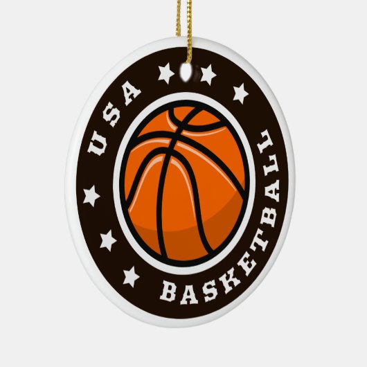 Basketball Usa 2022 Tシャツラウンドクラシックステッカー セラミックオーナメント (右)
