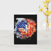 Basketball Watercolor Usa America Basketball Hoop  カード (黄色い花)