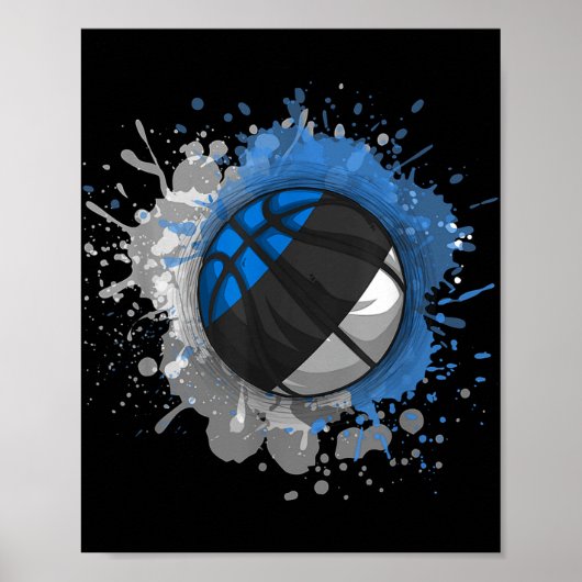 Basketball With Estonia Flag ポスター (正面)