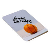 Basketball with Happy Birthday on white background マグネット (右側)