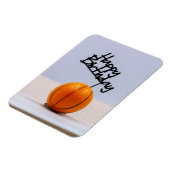 Basketball with Happy Birthday on white background マグネット (左側)