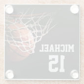 Basketball Your Name ガラスコースター (裏面)