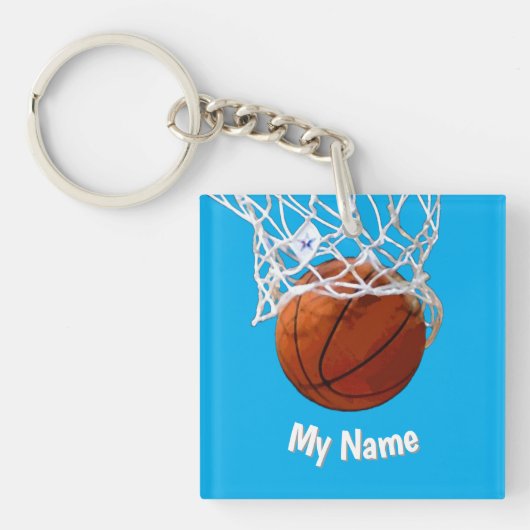 Basketball Your Name Custom キーホルダー (正面)