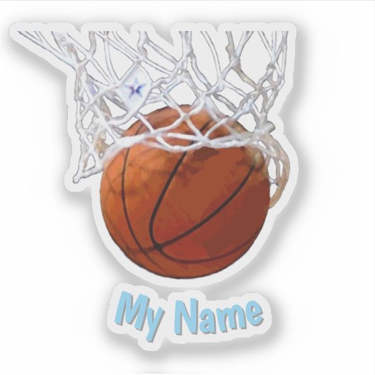 Basketball Your Name Custom シール (正面)