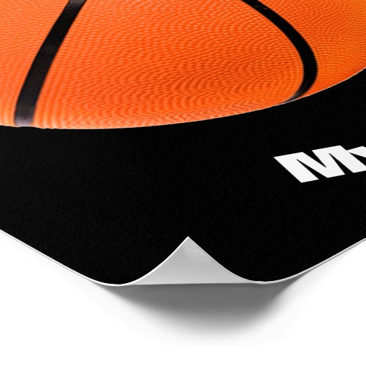 Basketball Your Name Custom ポスター (角)