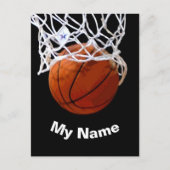 Basketball Your Name Custom ポストカード (正面)
