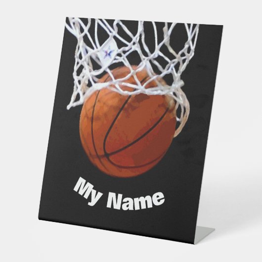Basketball Your Name Custom 台座サイン (正面)