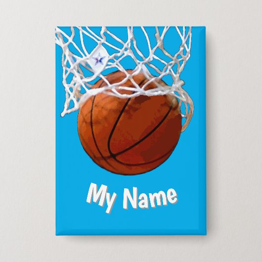 Basketball Your Name Custom 缶バッジ (正面)