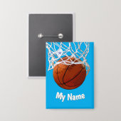 Basketball Your Name Custom 缶バッジ (正面/裏面)