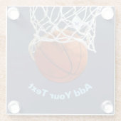 Basketball Your Name Text Message Slogan Custom ガラスコースター (裏面)