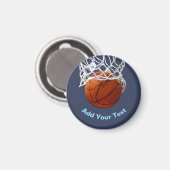 Basketball Your Name Text Message Slogan Custom マグネット (正面/裏面)