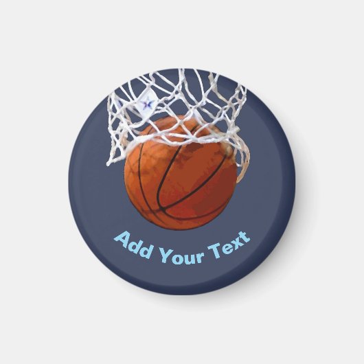 Basketball Your Name Text Message Slogan Custom マグネット (正面)