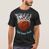 Basketball Your Name Text Message Slogan Custom Tシャツ (正面)