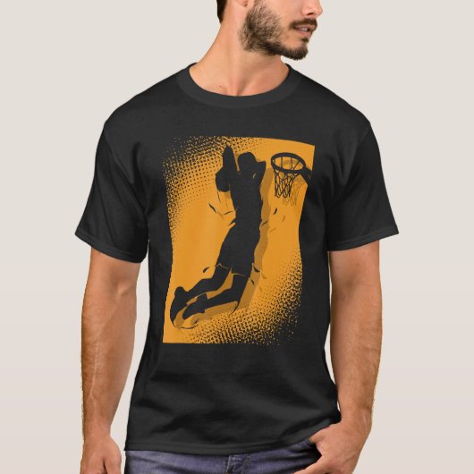 Basketballer Basketball Hoop Dunking Basketball Ho Tシャツ (正面)