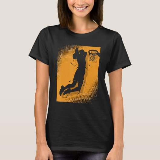 Basketballer Basketball Hoop Dunking Basketball Ho Tシャツ (正面)