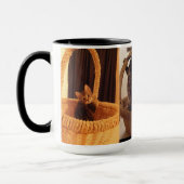 Basketeerの子ネコのマグ マグカップ (左)