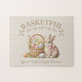 Basketful of Joy Easter Bunny with Eggs – Vintage  ジグソーパズル