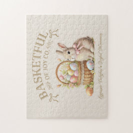Basketful of Joy Easter Bunny with Eggs – Vintage  ジグソーパズル