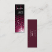 Basketweaveのジャングルの細いプロフィールカードテンプレート スキニー名刺 (正面/裏面)