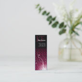 Basketweaveのジャングルの細いプロフィールカードテンプレート スキニー名刺 (スタンド正面)