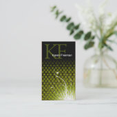 Basketweaveのジャングルカスタムなデザイナー名刺 名刺 (スタンド正面)